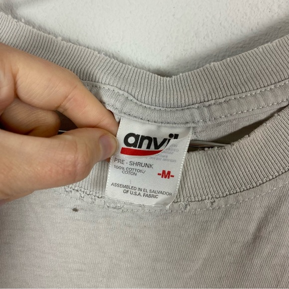 Men's Vintage Anvil Wolf Nature Graphic Distressed Tee - Picture 10 of 11